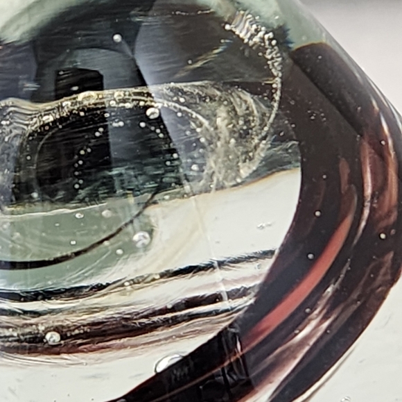 Mouth Blown Glass Bird Made By Hand Purple Swirl - Picture 10 of 12